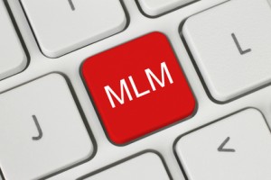 Red MLM (Multi Level Marketing) button