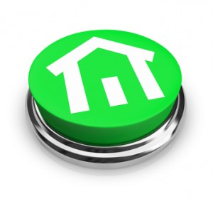 House on Round Green Button