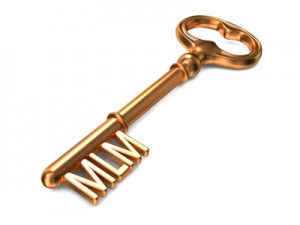 MLM - Golden Key. Business Concept.