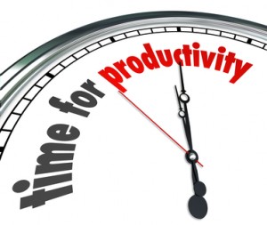 Time for Productivity Clock Efficiency Working Get Results Now