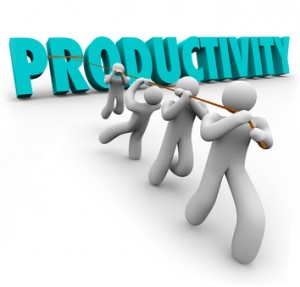 Productivity Word Pulled Lifted Workers Improve Increase Output