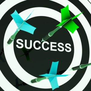 Success On Dartboard Shows Unsuccessful Goals