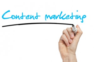 Hand writing Content Marketing